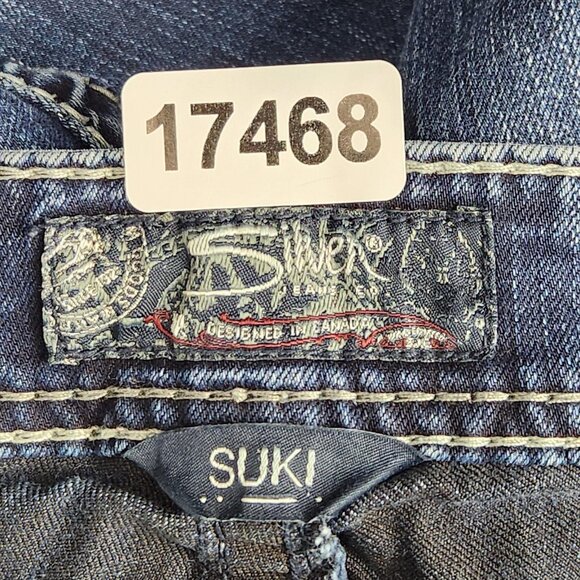 Silver Jeans Womens 29x33 Blue Suki Bootcut Stretch Dark Wash Low Rise Denim - Picture 13 of 15